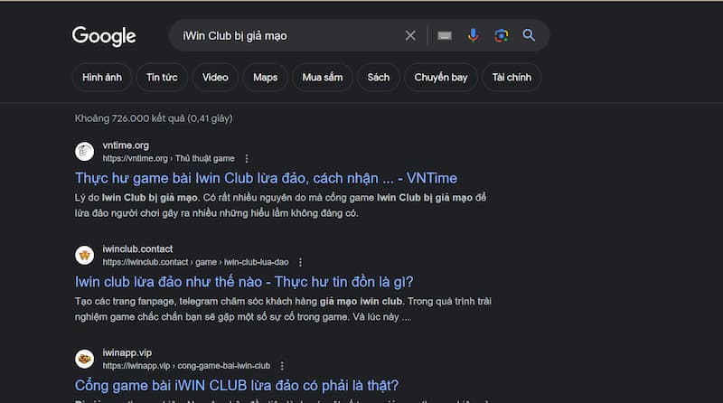 iWin Club bị giả mạo iWin Club bị giả mạo