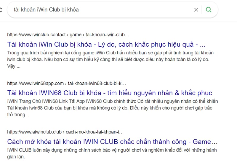 tài khoản iWin Club bị khóa tài khoản iWin Club bị khóa